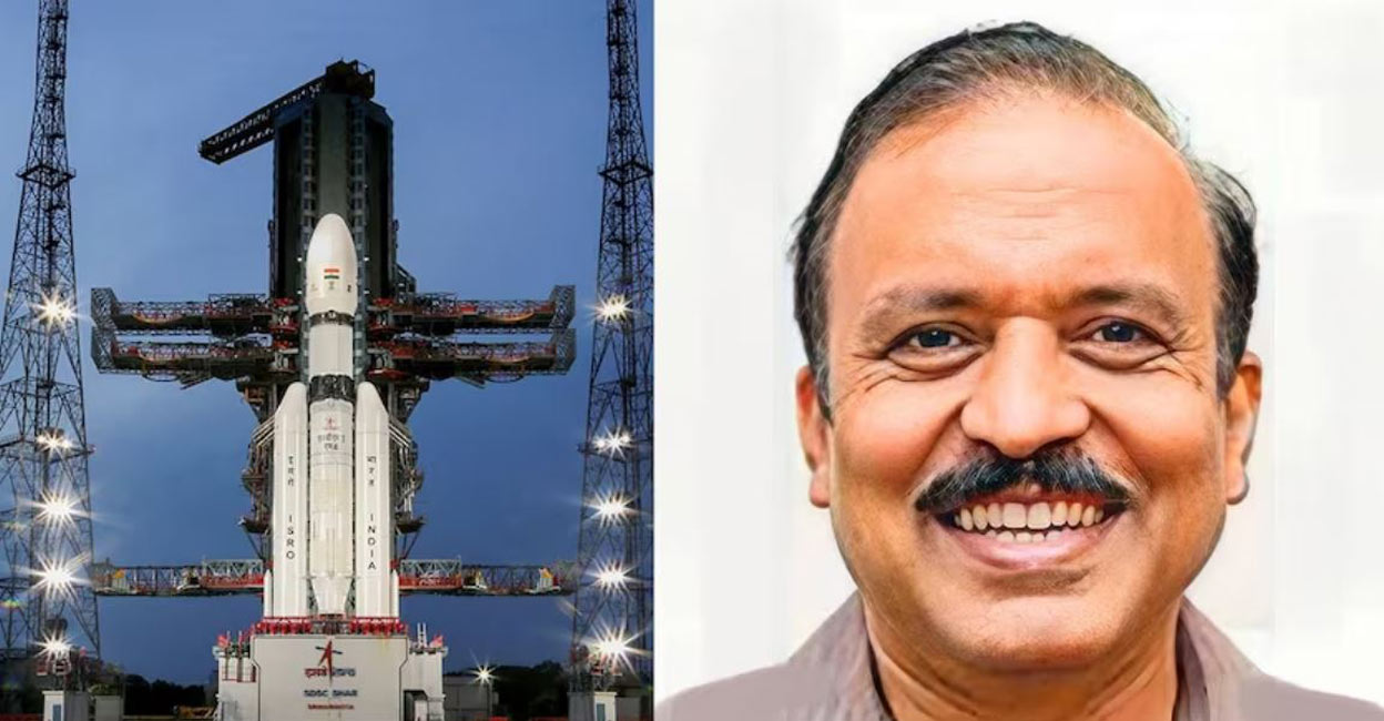 Chandrayaan-3 (left) and Dr S Unnikrishnan. Photo: @isro/Twitter and file image
