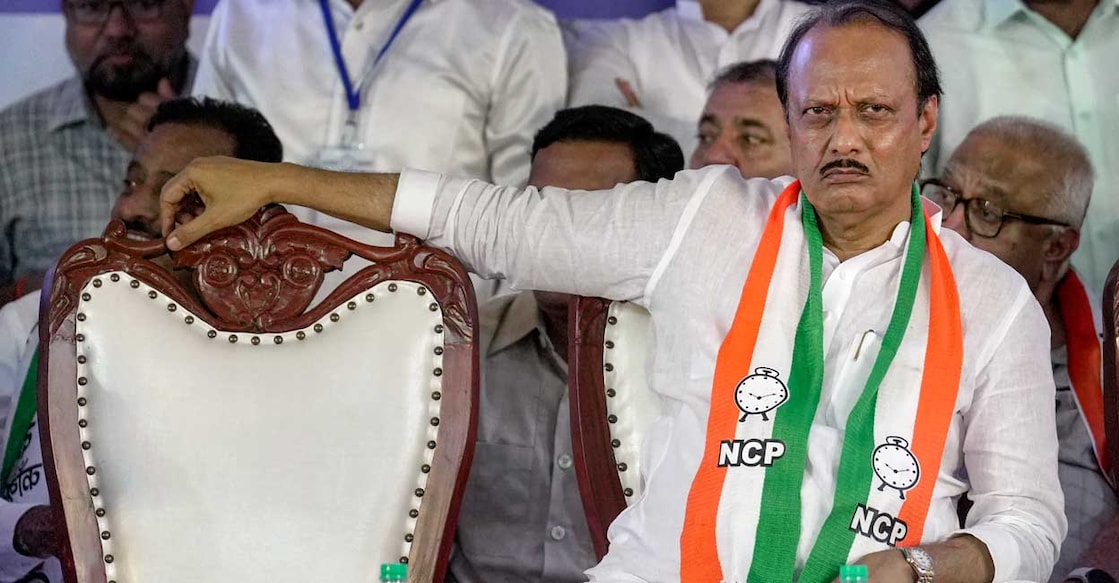 Maharashtra Deputy Chief Minister Ajit Pawar during a Nationalist Congress Party (NCP) meeting led by him, in Mumbai, Wednesday, July 5, 2023. Photo: PTI