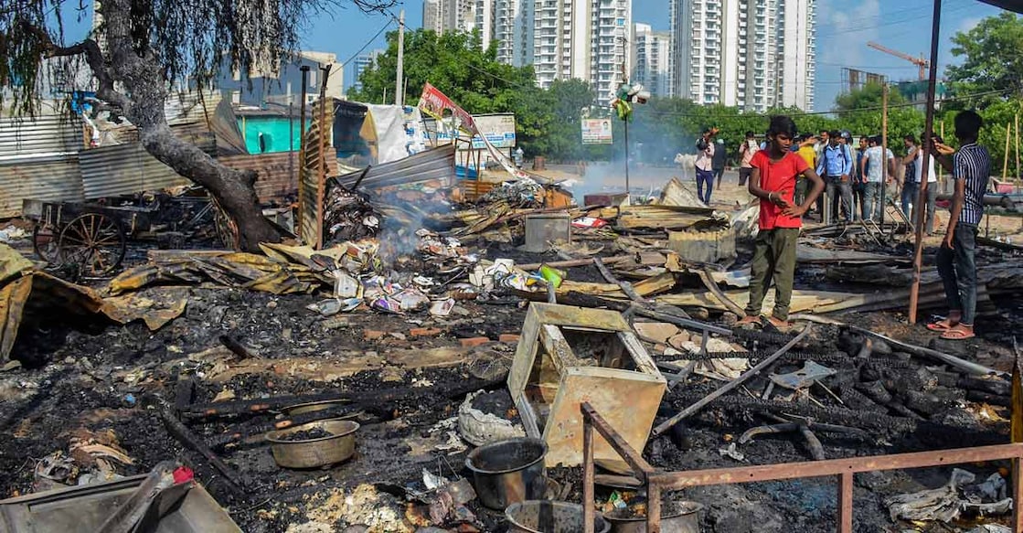 A fire brigade team reached the spot and controlled the blaze, police said. Photo: PTI