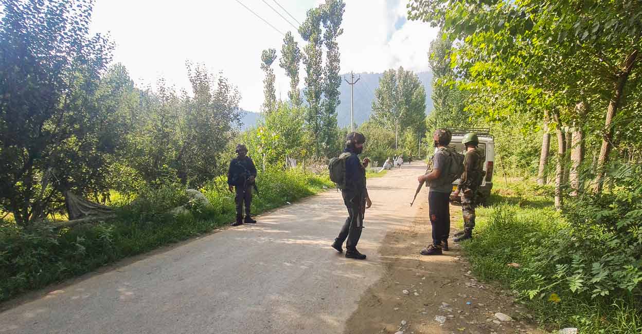 PTI07_30_2023_000078A In the exchange of fire, three security forces personnel were injured and they succumbed during treatment. Photo: PTI
