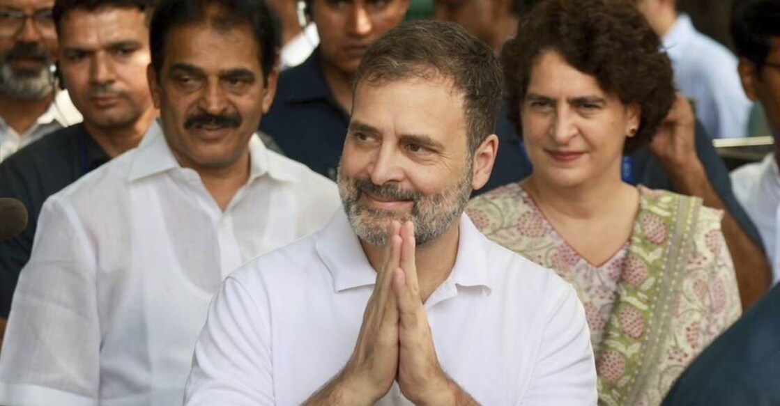 rahul-gandhi-kc-priyanka-gandhi The Supreme Court's stay on Gandhi's conviction, paves the way for revival of his Lok Sabha membership. Photo: PTI