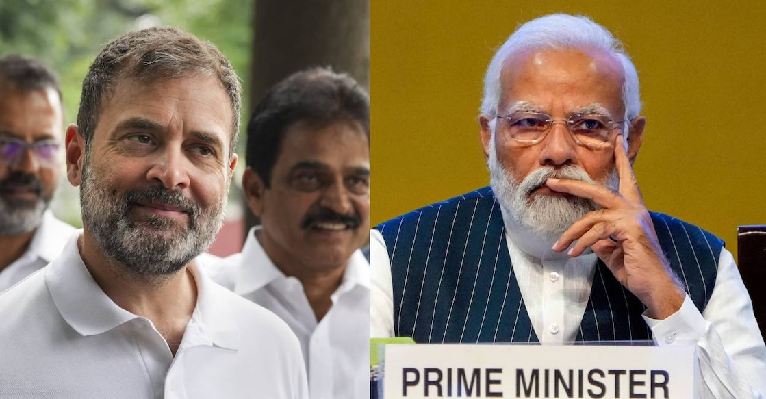 Rahul Gandhi and Narendra Modi. Photo: PTI