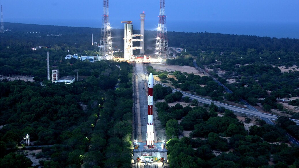The PSLV-C57 rocket that will carry Aditya L1 is ready for launch. Photo: ISRO