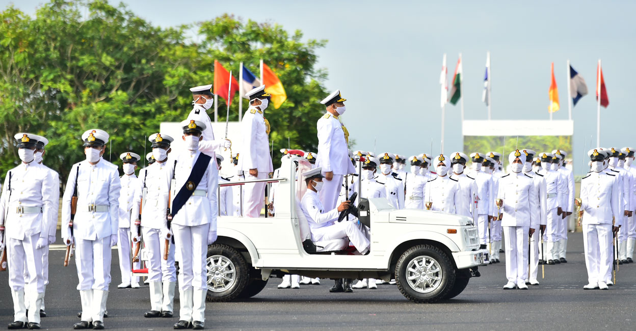 File photograph from a passing out parade at the Indian Naval Academy, Ezhimala in Kannur. For representational purpose: Manorama