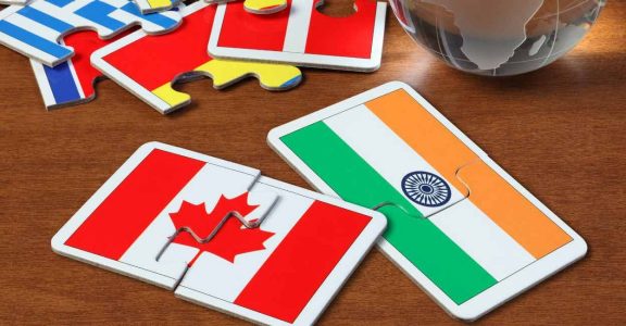 پرچم کانادا و هند