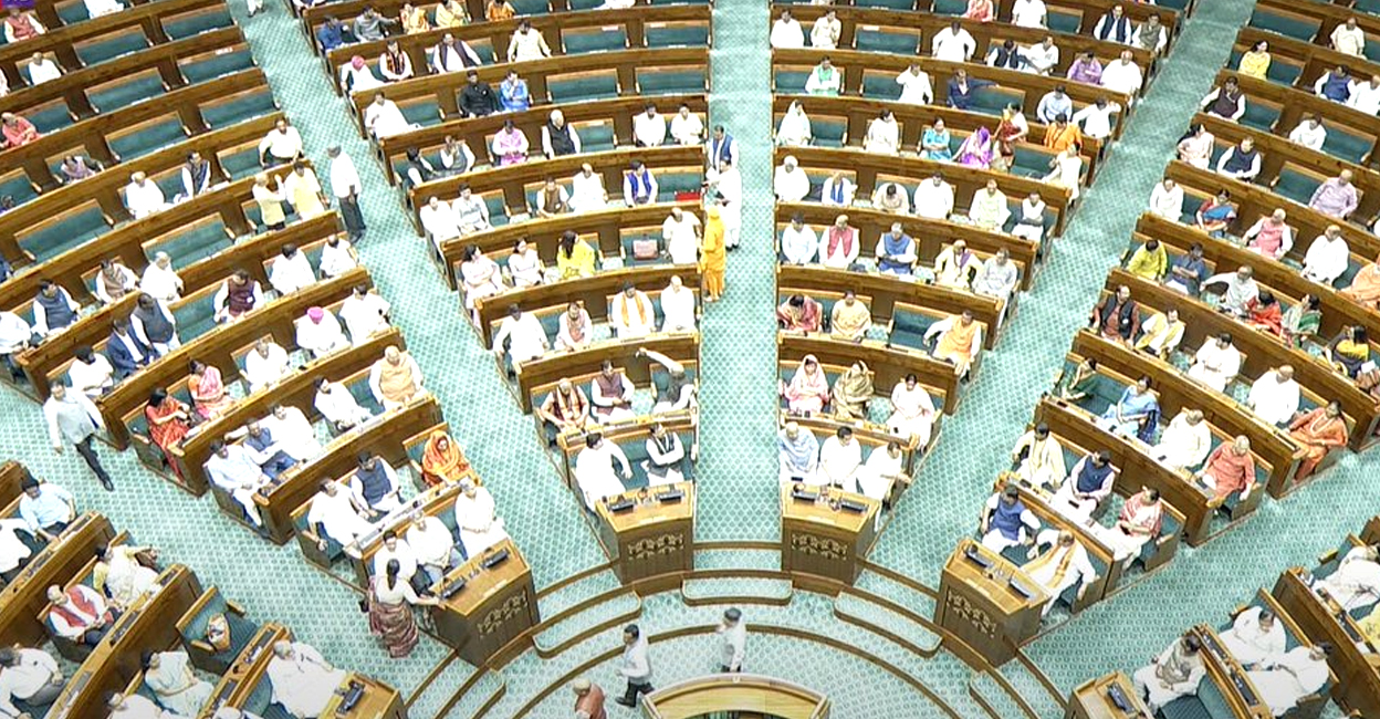 MPs participate in parliamentary proceedings at the new building. Photo: X/Sansad TV