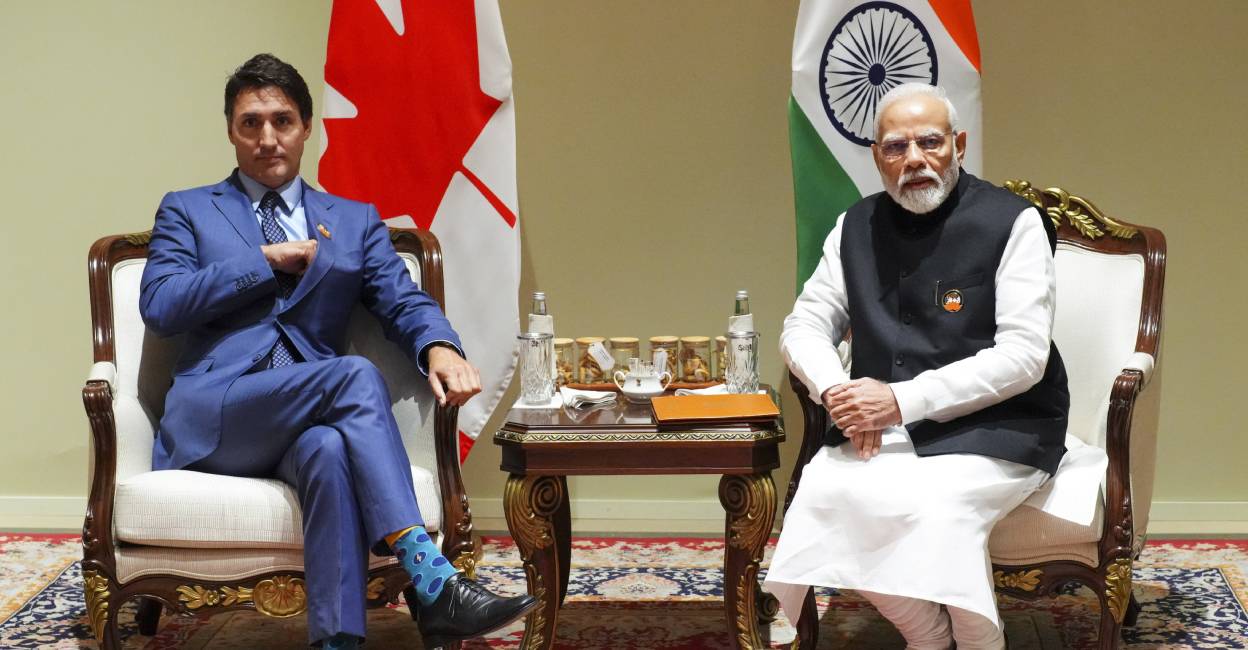 Canada Prime Minister Justin Trudeau and Indian Prime Minister Narendra Modi . Photo: AP