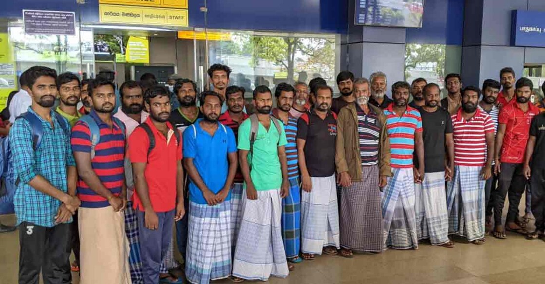 Fishermen repatriated by High Commission of India from Sri Lanka. Photo: X/India in Sri Lanka