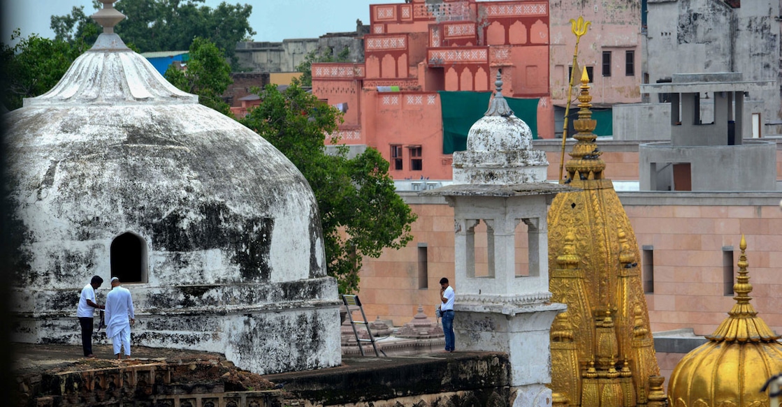 In this file photograph from August 8, 2023, members of the Archaeological Survey of India (ASI) conduct a scientific survey at the Gyanvapi mosque complex in Varanasi. File photo: PTI