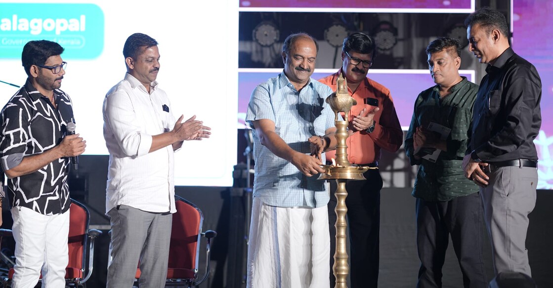 Kerala's Finance Minister K N Balagopal inaugurates a Live Local e-commerce platform. Photo: Special arrangement
