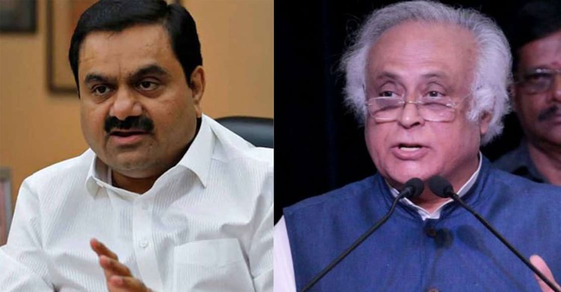 Gautam Adani and Jairam Ramesh. File Photo: Reuters, IANS