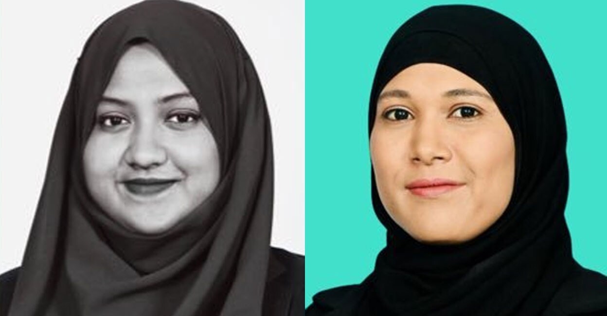 malsha-mariyam-maldives Maldives ministers Malsha Shareef and Mariyam Shiuna. Photos: X/@malshasharyf/@shiuna_m