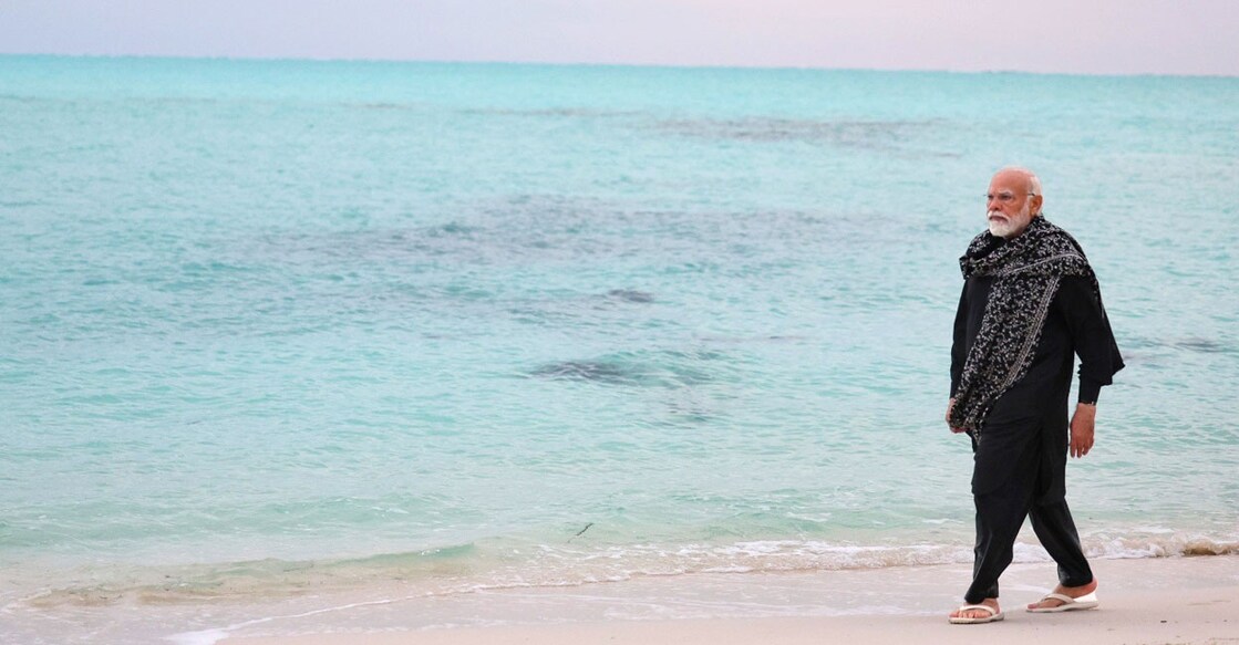 Indian Prime Minister Narendra Modi during his visit to Lakshadweep. Photo: X/@narendramodi