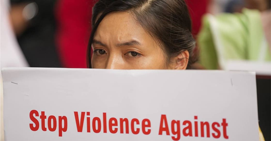 An agitator during a protest after bodies of six people from the Meitei community were found, days after they were taken hostage by suspected Kuki insurgents in Manipur, at Jantar Mantar, in New Delhi, Sunday, Nov. 17, 2024. Photo: PTI.
