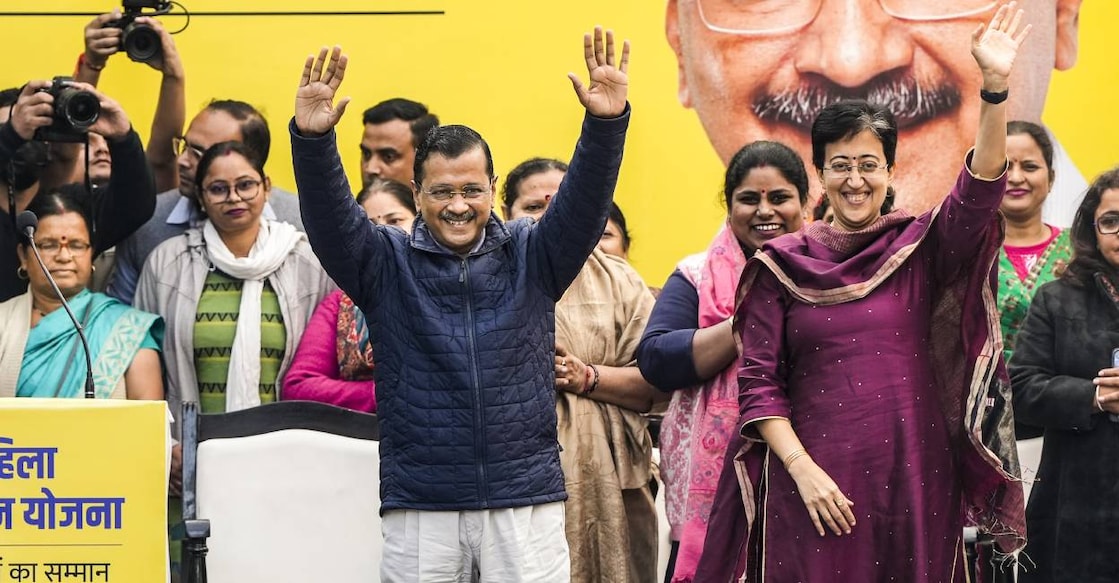 kejriwal-atishi-delhi AAP National Convener Arvind Kejriwal with Delhi Chief Minister Atishi. Photo: PTI