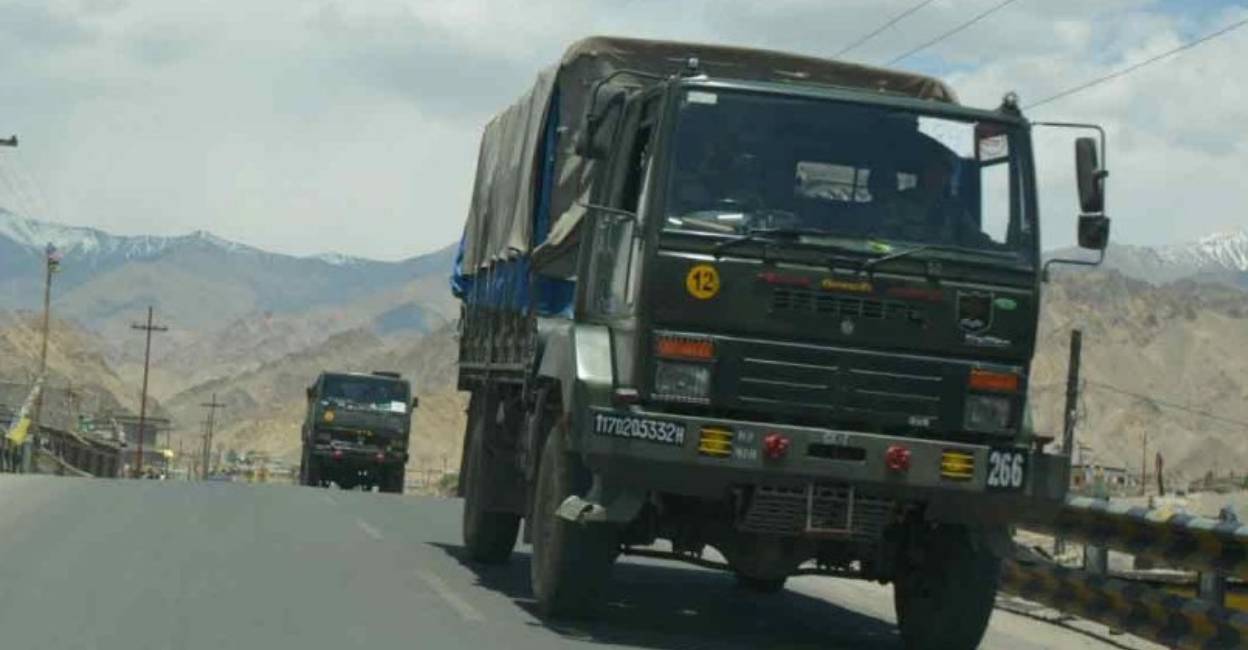 The Army vehicle carrying the soldiers skidded off the road and rolled down into a 300-feet deep gorge in Jammu and Kashmir's Poonch district. Photo: Manorama News