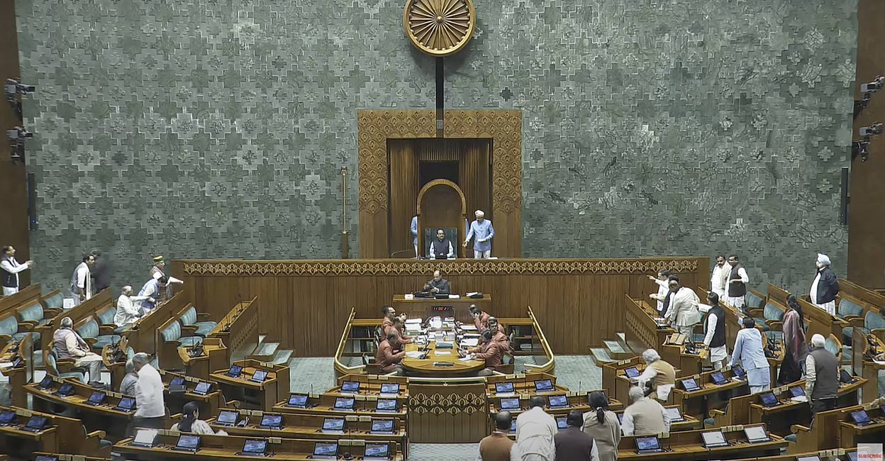 Members in the Lok Sabha during the Winter session of Parliament in New Delhi, Monday, Dec 9, 2024. Photo: PTI. 