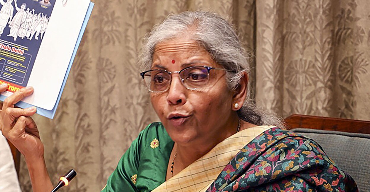 Union Finance Minister Nirmala Sitharaman during a press conference, in New Delhi. File Photo: PTI