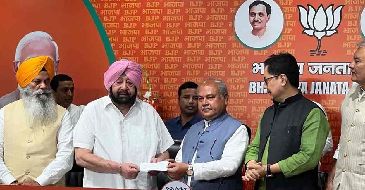 amarinder-singh Amarinder Singh joins BJP. Photo credit: Twitter/@capt_amarinder