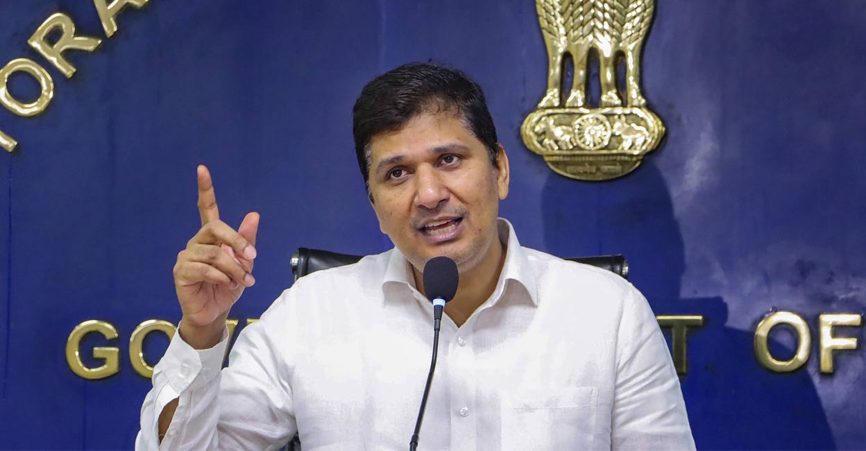 Delhi Minister and AAP leader Saurabh Bharadwaj addresses a press conference in New Delhi on Tuesday, March 26, 2024. File Photo: PTI. 