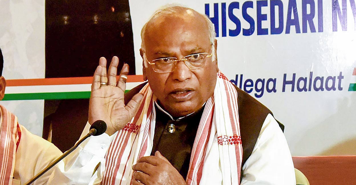 mallikarjun-kharge-ls Congress President Mallikarjun Kharge. File Photo: Manorama