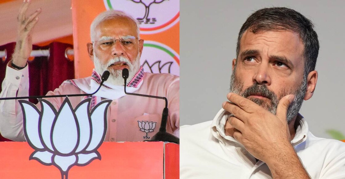 Narendra Modi and Rahul Gandhi. Photo: PTI