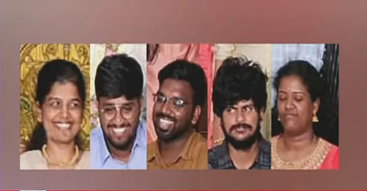 The five medical students drowned in Lemur Beach. Photo: Screengrab/Manorama News.