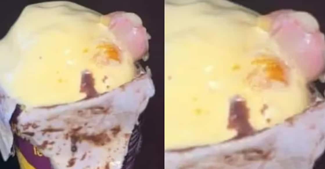 The complainant ordered a butterscotch ice cream cone from Yummo company through an e-commerce app. Photo: X/Manorama.