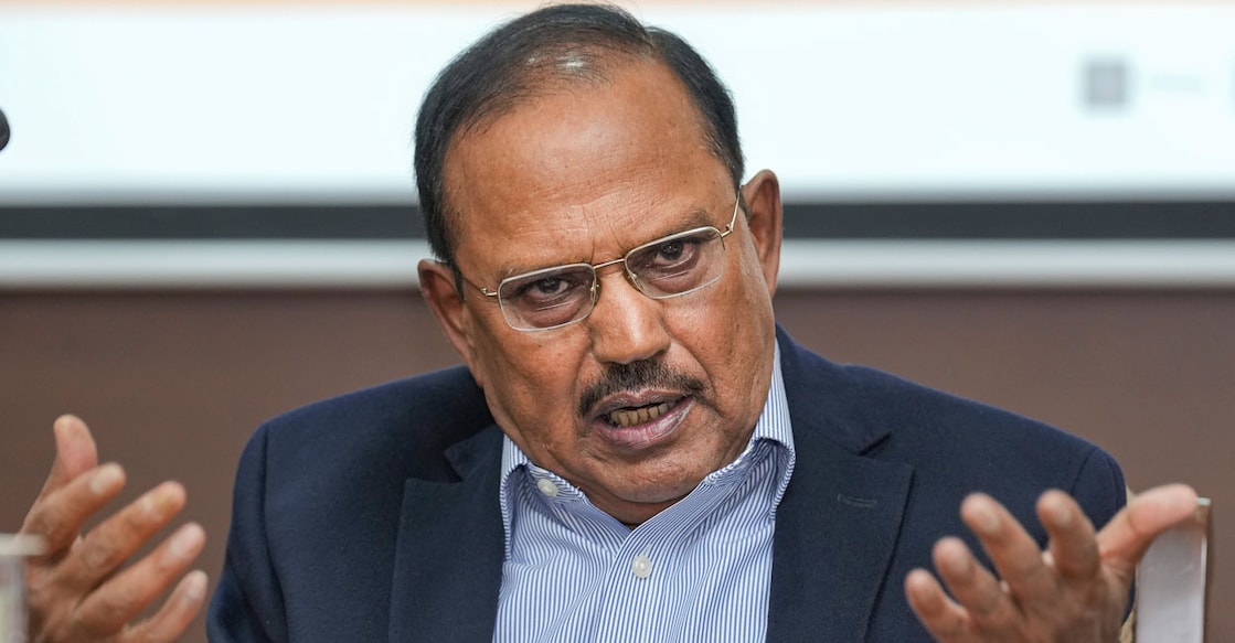National Security Adviser (NSA) Ajit Doval addresses during the release of a 11-volume book series 'History of Ancient India', at the Vivekanand International Foundation in New Delhi. Photo: PTI