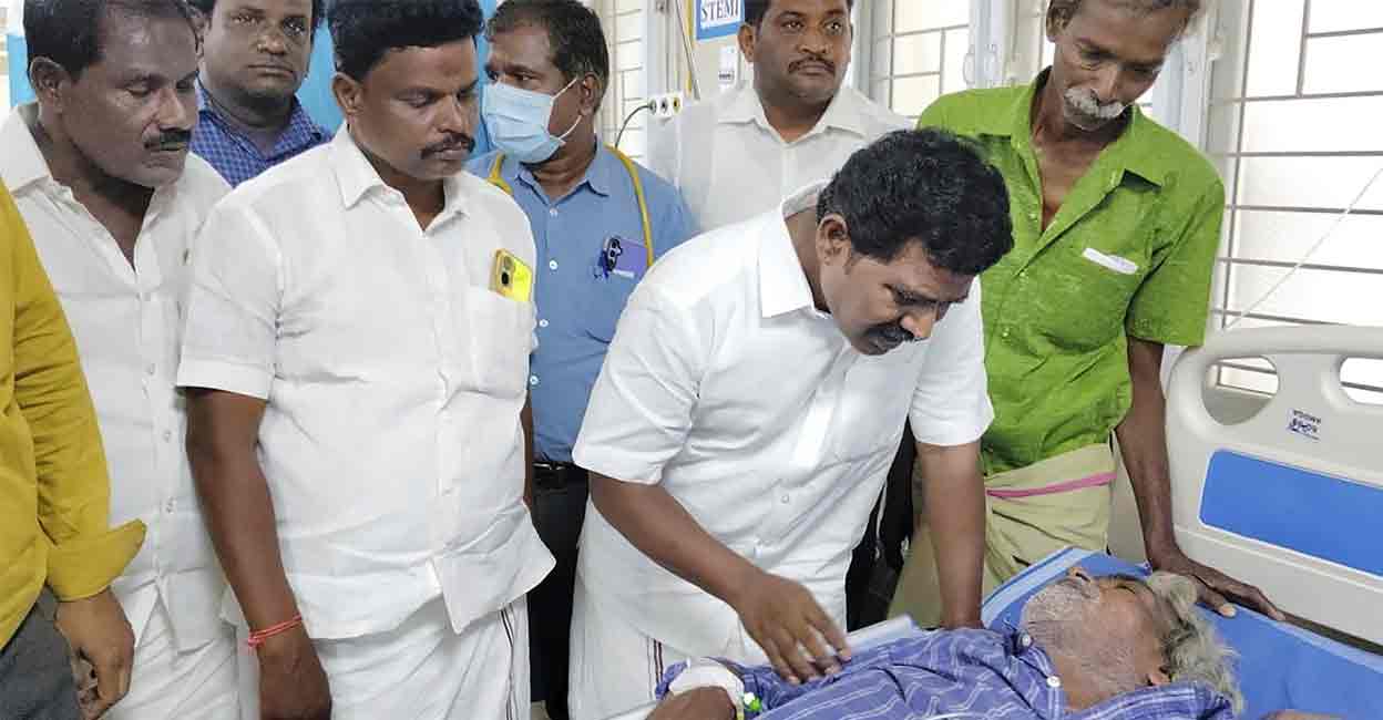 tamil-nadu-hooch-tragedy A person undergoes treatment after consumption of spurious liquor, in Kallakurichi distict of Tamil Nadu, Wednesday, June 19, 2024. Photo: PTI