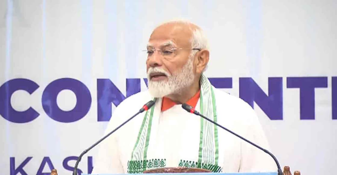 modi-yoga-srinagar Prime Minister Narendra Modi speaks on International Yoga Day at Srinagar on June 21. 2024. Photo: Screengrab/BJPIndia/X