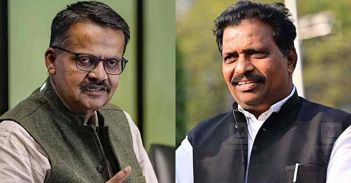 Bhartruhari Mahtab, Kodukunnil Suresh. Photo: Manorama