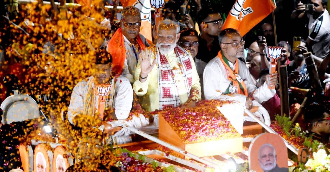 Prime Minister  Narendra Modi during election campaign . Photo: PTI