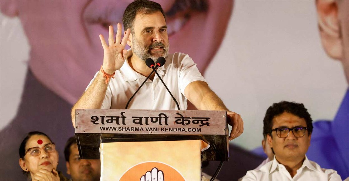 Rahul Gandhi speaks as he addresses his supporters during a public meeting as part of an election campaign, in Delhi. File Photo: PTI