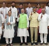 PM-designate Modi 'unanimously' chosen leader of NDA
