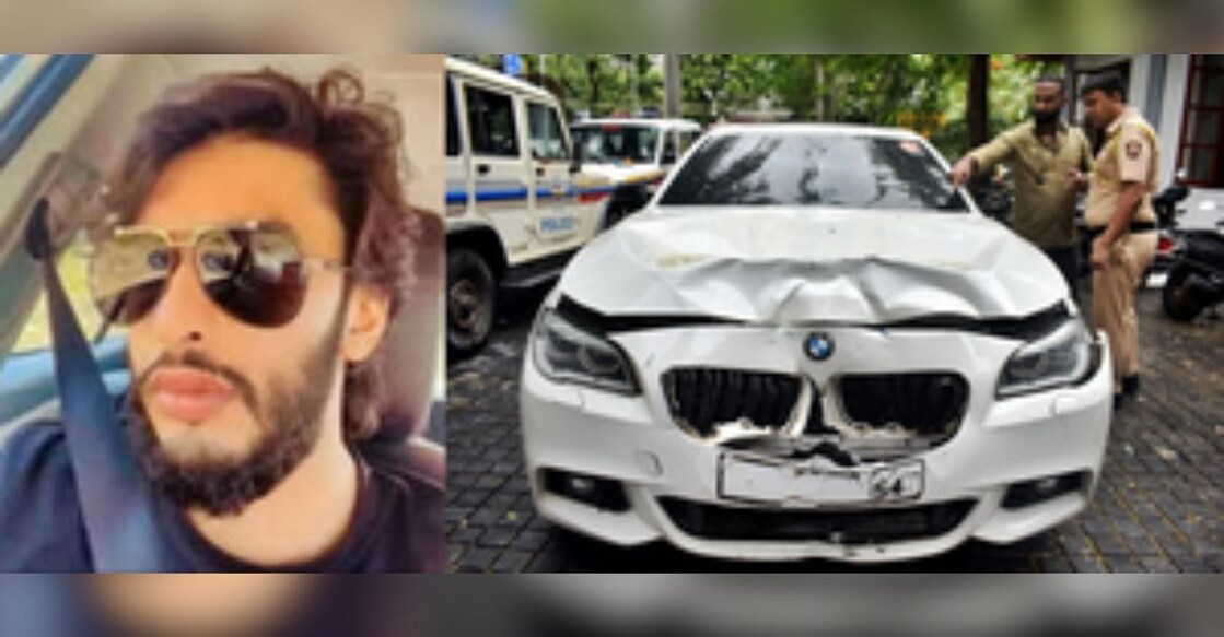 Mihir Shah; the BMW he was driving. Photo: IANS