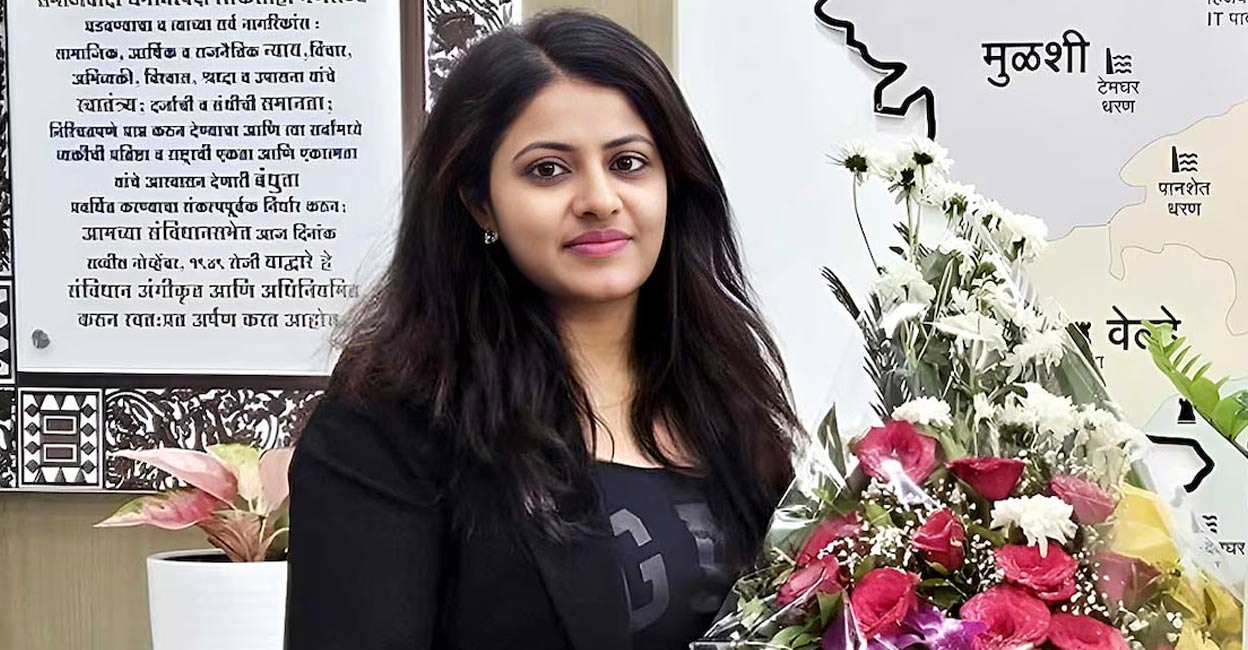 Khedkar, a 2023 batch Indian Administrative Service officer, was accused of misusing power and privileges during her training in Pune recently. @satyaagrahindia / X.