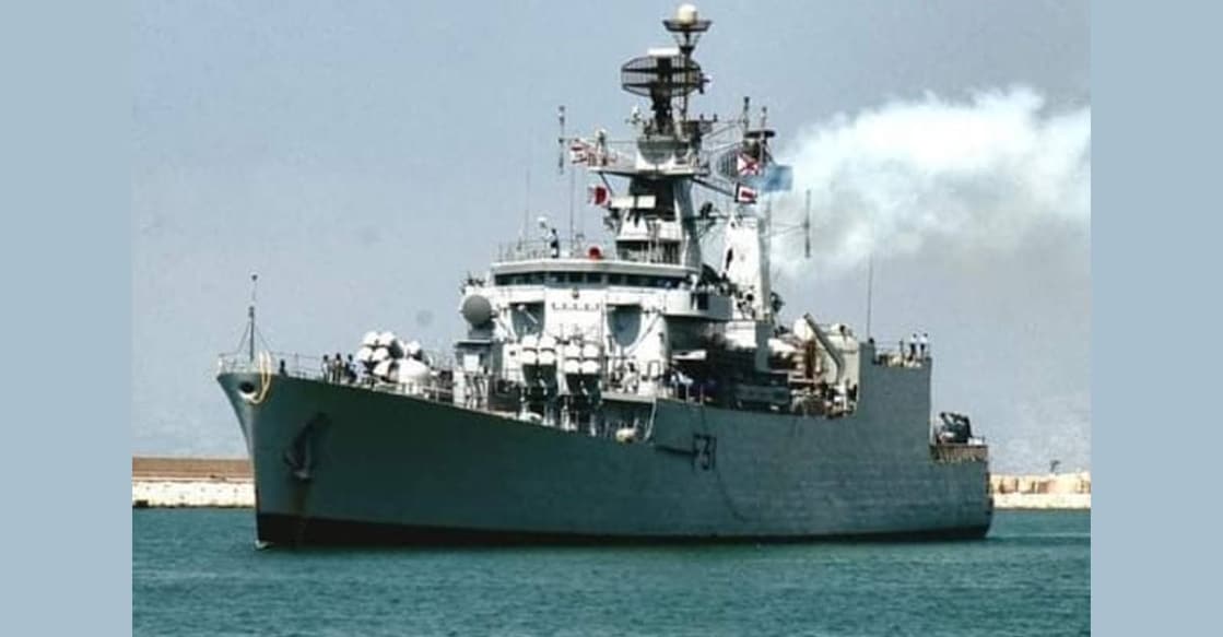Indian Navy's multi-role frigate INS Brahmaputra. File Photo: PTI. 