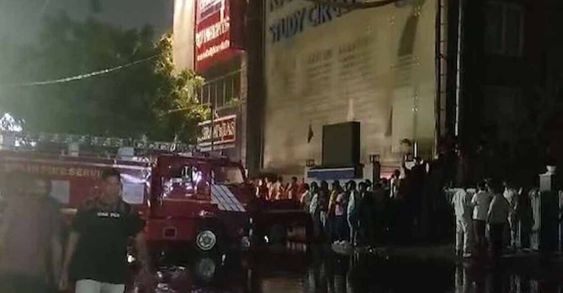 delhi-civil-service-coaching-centre-death-main Rescue operations at Delhi's Old Rajinder Nagar area. Photo: Screengrab.