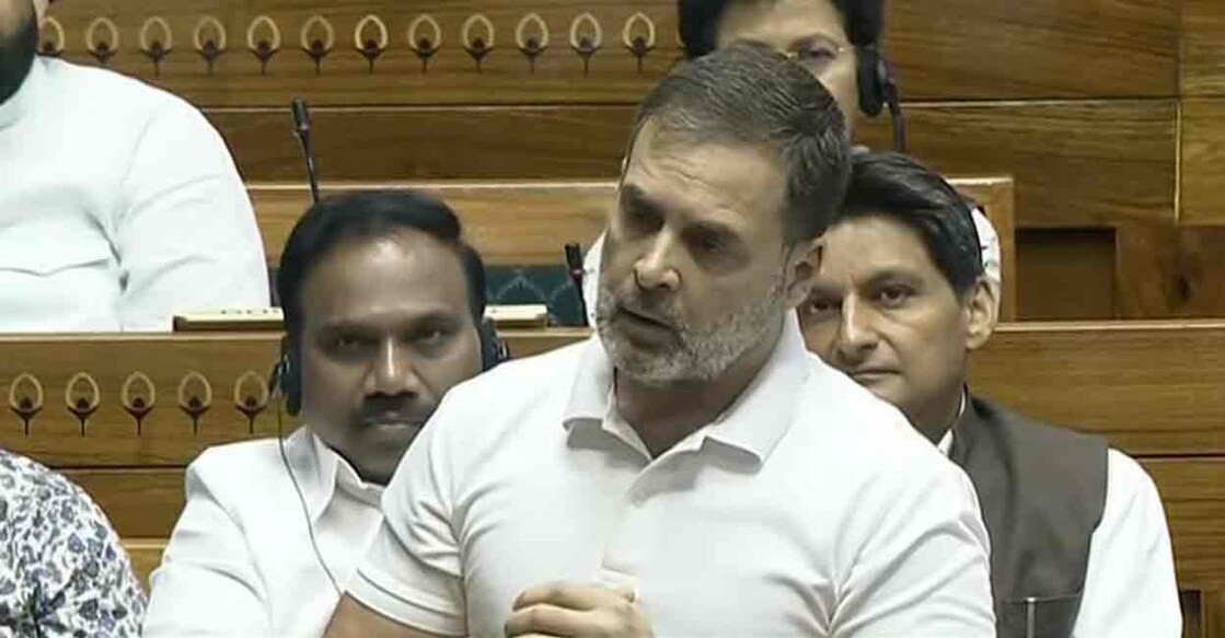 Rahul Gandhi. Photo: Screengrab/Sansad TV