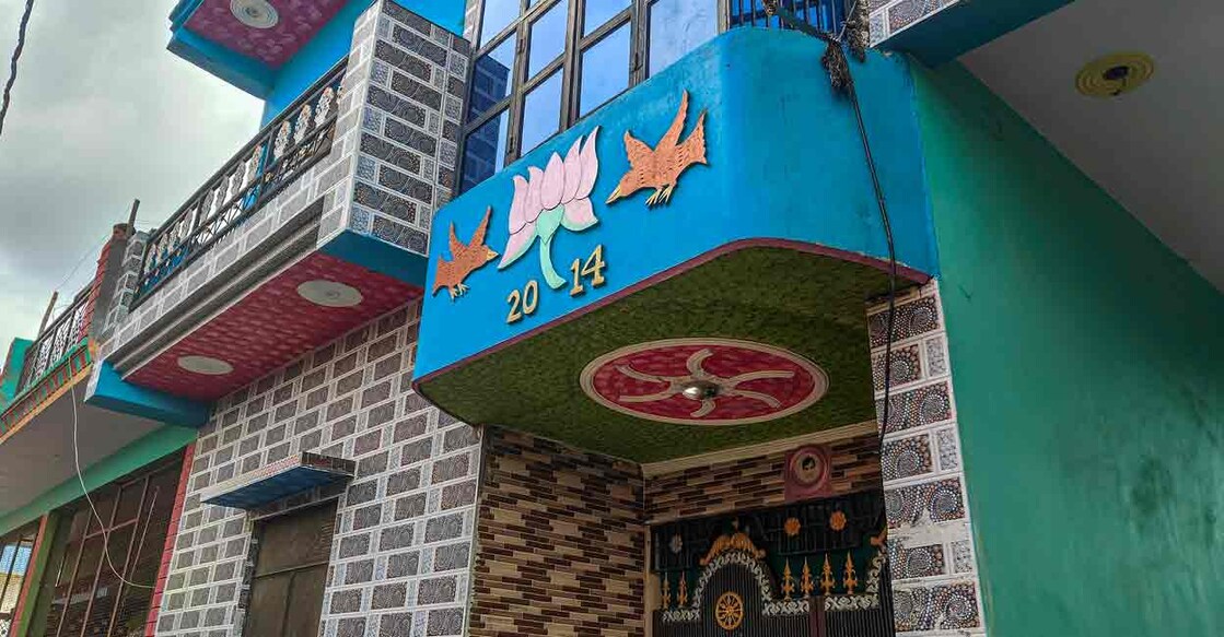 The house of Devprakash Madhukar, who is the chief organiser of the July 2 satsang. in New Colony, Damadpura of Sikandra Rao area in Hathras. Photo: PTI