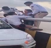 Taxi driver, cops rescue woman from plunging into sea at Mumbai's Atal Setu