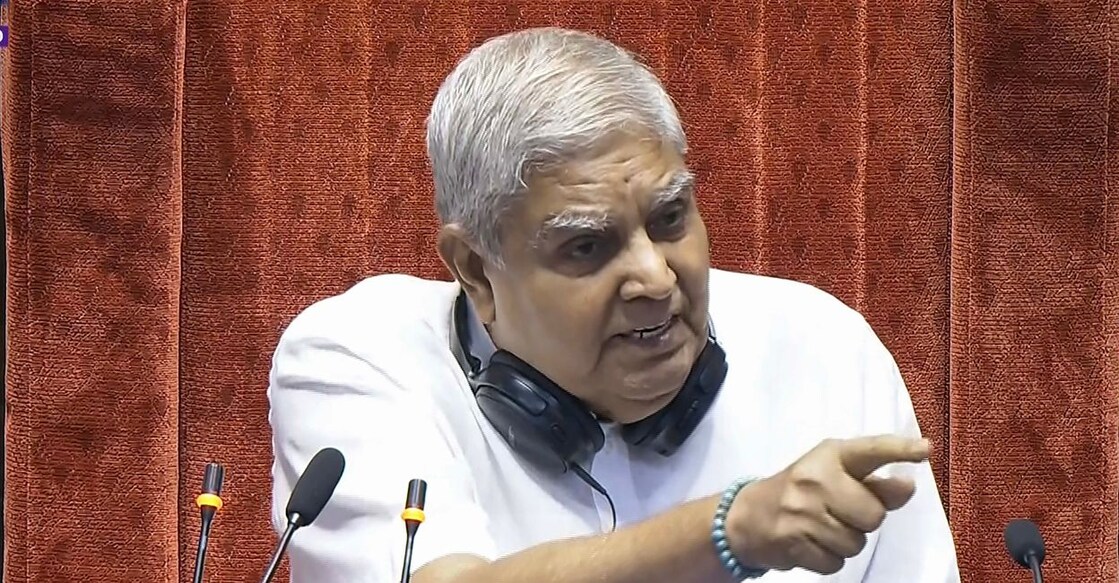 dhankar-rajya-sabha.jpg Chairman Jagdeep Dhankhar conducts proceedings in the Rajya Sabha during the Monsoon session of Parliament. Photo: PTI