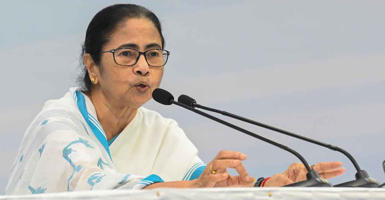 West Bengal Chief Minister Mamata Banerjee holds an administrative review meeting at Nabanna in Howrah on September 9, 2024. File photo: PTI