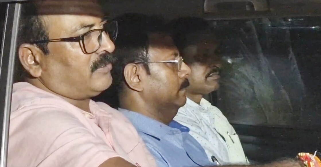 Former principal of RG Kar Medical College and Hospital Sandip Ghosh after he was arrested by CBI in connection with the alleged financial misconduct at the establishment. Photo: PTI