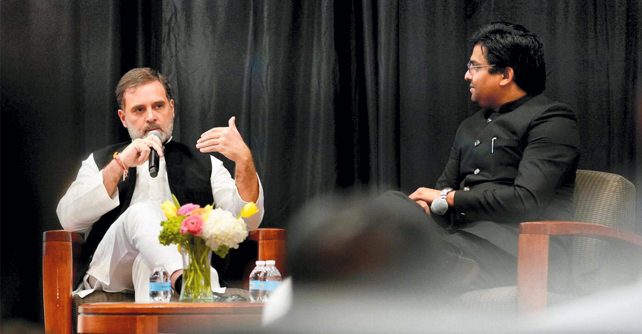 rahul gandhi LoP in Lok Sabha and Congress MP Rahul Gandhi during an interaction at the University of Texas, USA, Monday, Sept 9, 2024. Photo: PTI