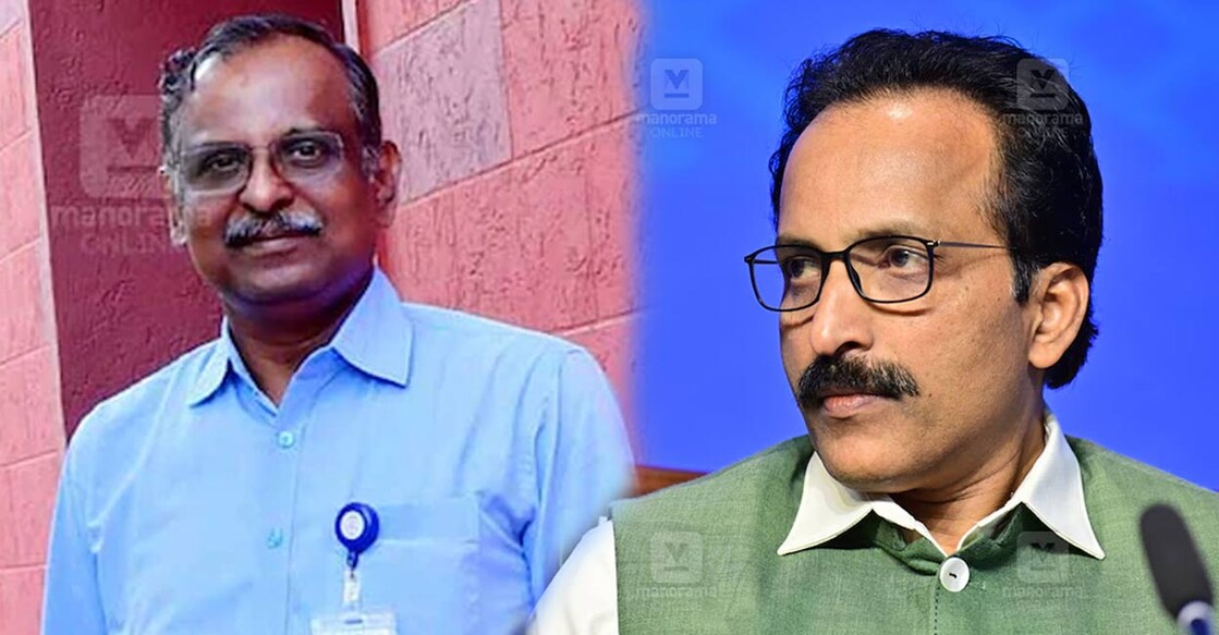 V Narayanan and S Somanath. File Photos. 