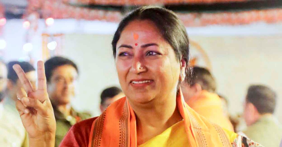 New Delhi: BJP leader Rekha Gupta arrives for its legislature party meeting, at the party office in New Delhi, Wednesday, Feb. 19, 2025. The meeting was called to elect BJP's Delhi legislature party leader, who will be the next chief minister of the national capital. (PTI Photo)(PTI02_19_2025_000355B)