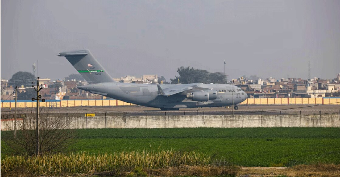 news-1 Although illegal Indian immigrants have been deported home by previous US administrations, it is the first time Washington has used a military aircraft for the purpose. Photo: Special Arrangement