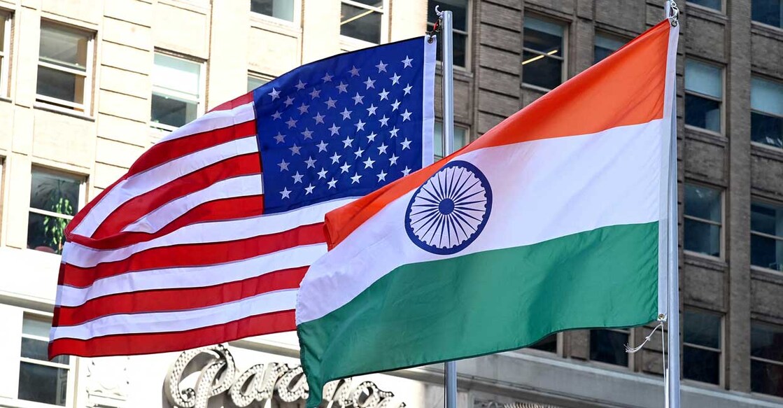 The national flags of India and the US. Photo: AFP